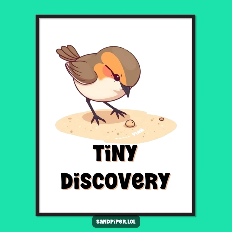 Funny Bird Pecking Poster - Intriguing Nature Scene Art