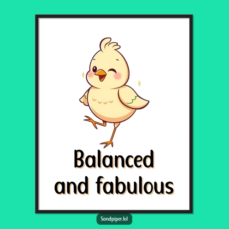Funny Happy Bird Poster: Bring Joyful Balance to Your Walls with This Hilarious Art