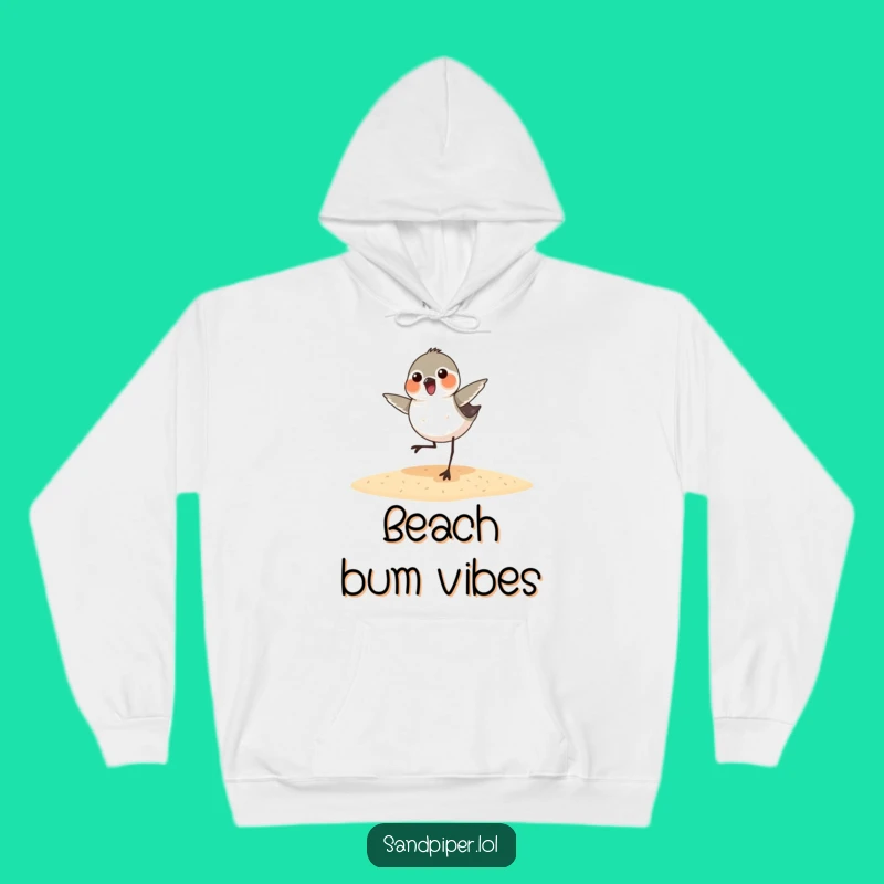 Funny Sandpiper Dance Hoodie: Cozy Bird Grooving on Sand Funny Gift!