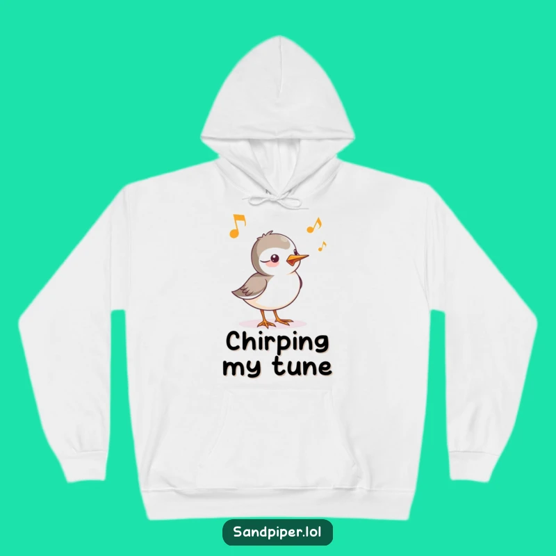Cozy Funny Sandpiper Chirp Hoodie - Warm Up with Birdsong Melodies