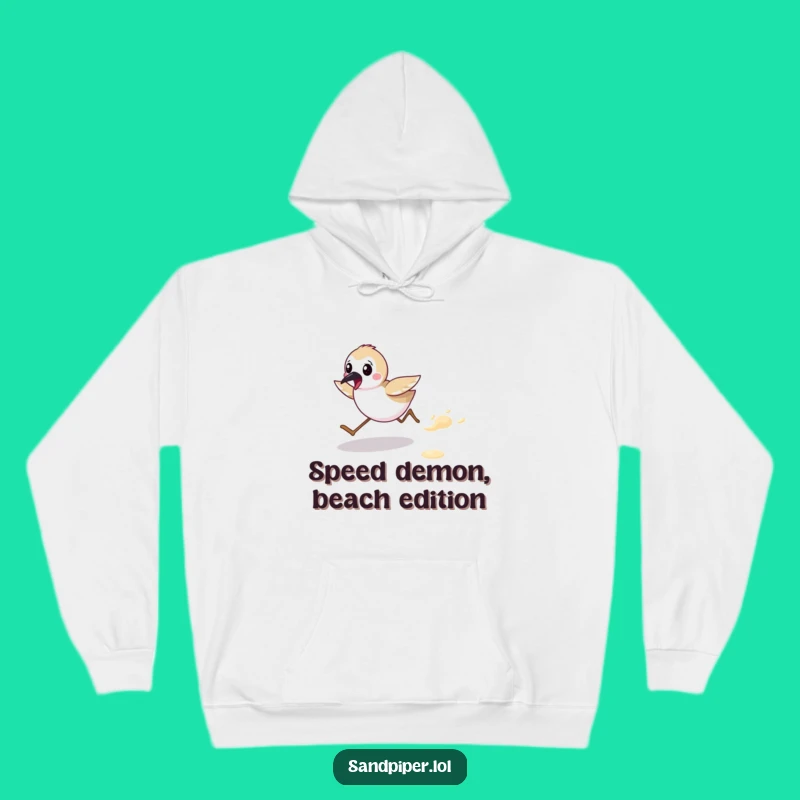 Funny Sandpiper Beach Runner Hoodie: Cozy and Hilarious Coastal Comfort Gift