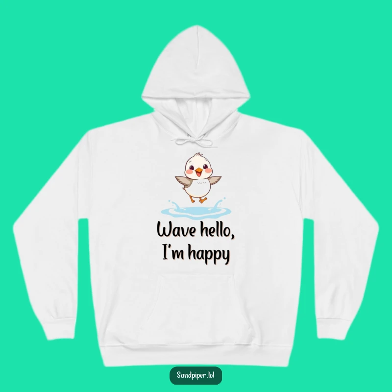 Funny Sandpiper Hoodie: Joyful Wave Jumper, Cozy Beach Comfort Gift