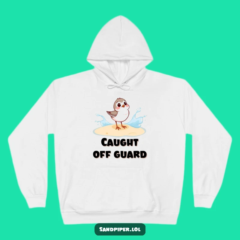 Funny Sandpiper Surprise Hoodie - Cozy Wave Splash Gear, Perfect Gift