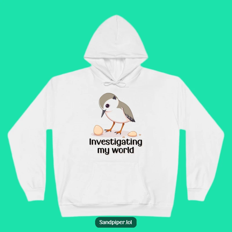 Cozy Funny Bird Hoodie: Sandpiper Pecking Shell - Warm Explorer Gift