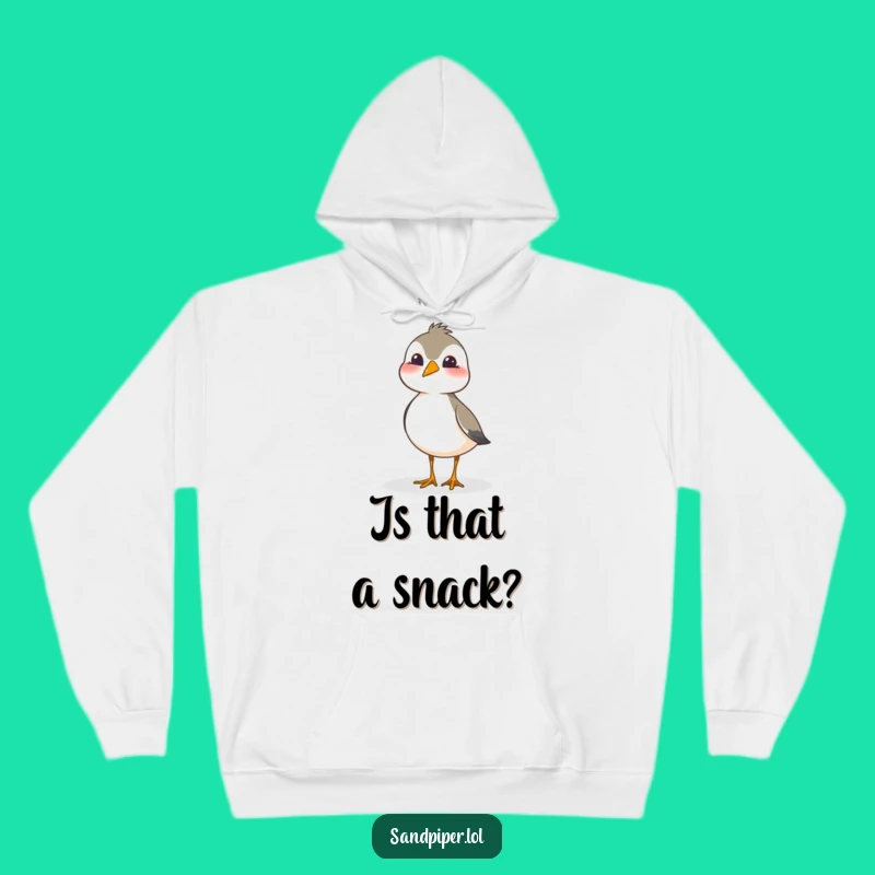 Funny Sandpiper Head Tilt Hoodie - Cozy & Curious Bird Design, Ideal Funny Gift!