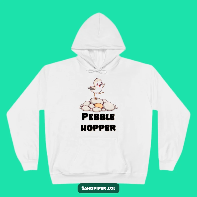 Warm Funny Sandpiper Pebble Hopper Hoodie - Comfy Bird Gift for Outdoorsy