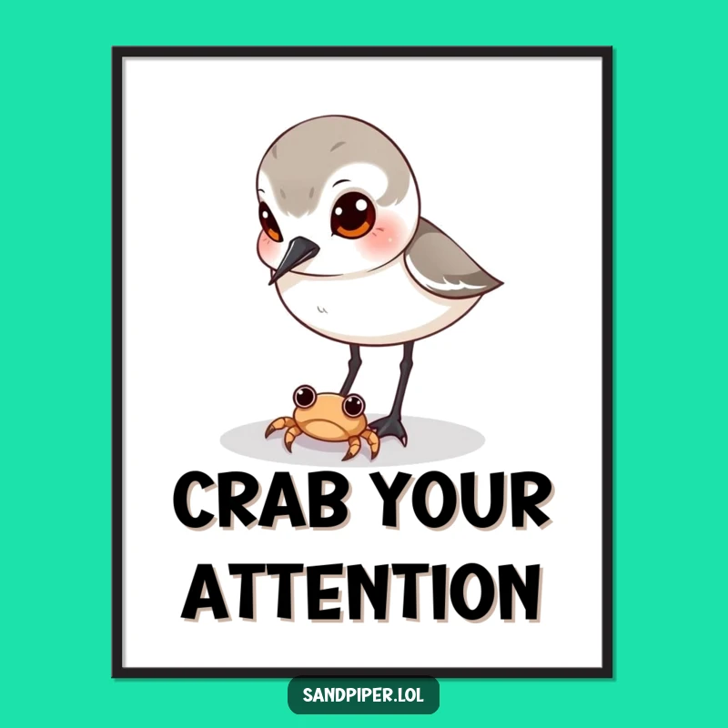 Funny Free Printable Sandpiper Wall Art - Curious Bird Downloadable Decor for Any Room