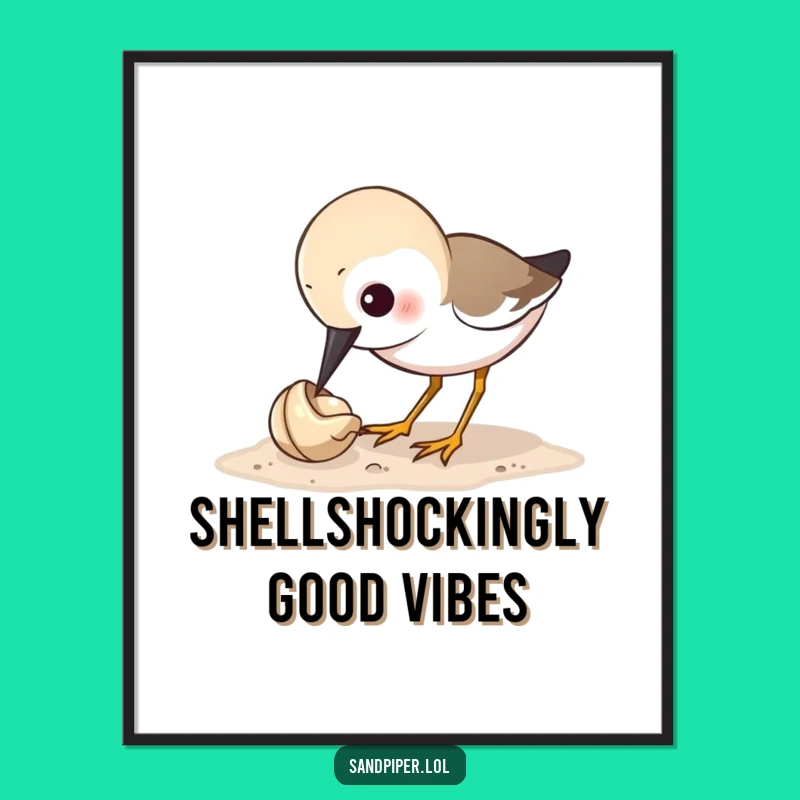 Funny Free Printable Sandpiper Art - Quirky Bird Downloadable Wall Decor for Humor Lovers