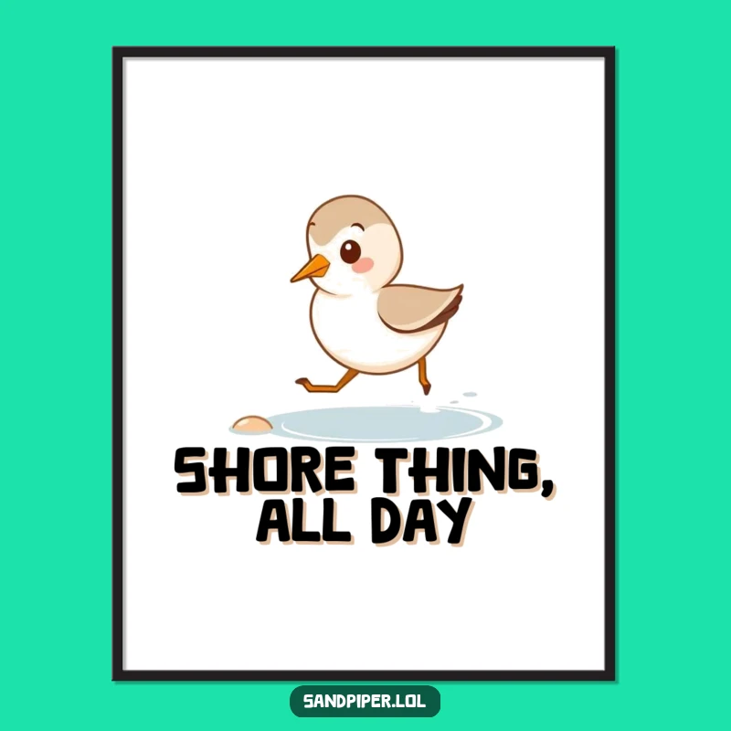 Charming Free Printable Wall Art: Sandpiper's Shore Dash!