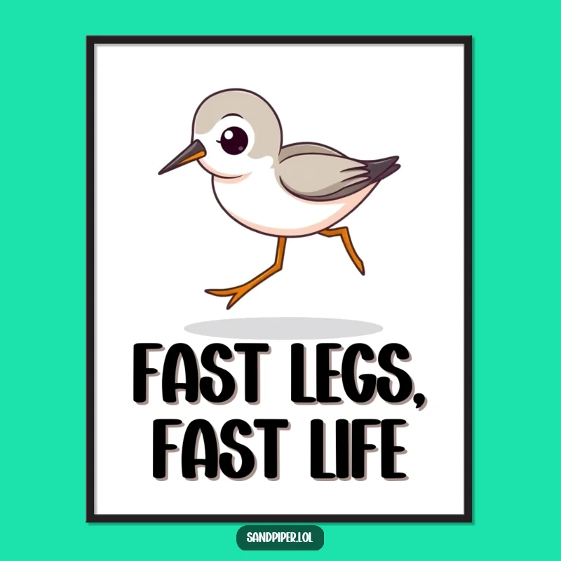 Speedy Sandpiper Wall Art: Free Printable for Energetic Home Decor