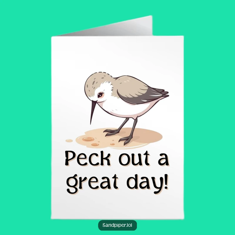 Curious Sandpiper Birthday Card: Free Printable Peck of Fun for Your Day