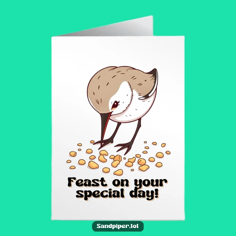 Free Printable Sandpiper Birthday Card: Beachy Downloadable Fun