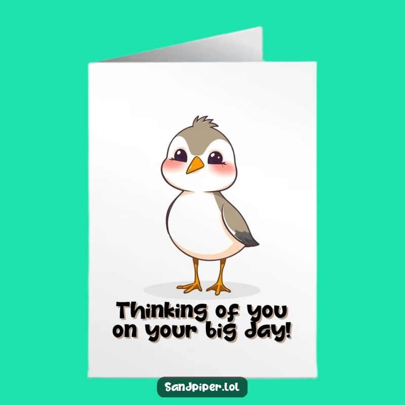 Free Printable Birthday Card: Curious Sandpiper Tilt, Funny Downloadable Gift