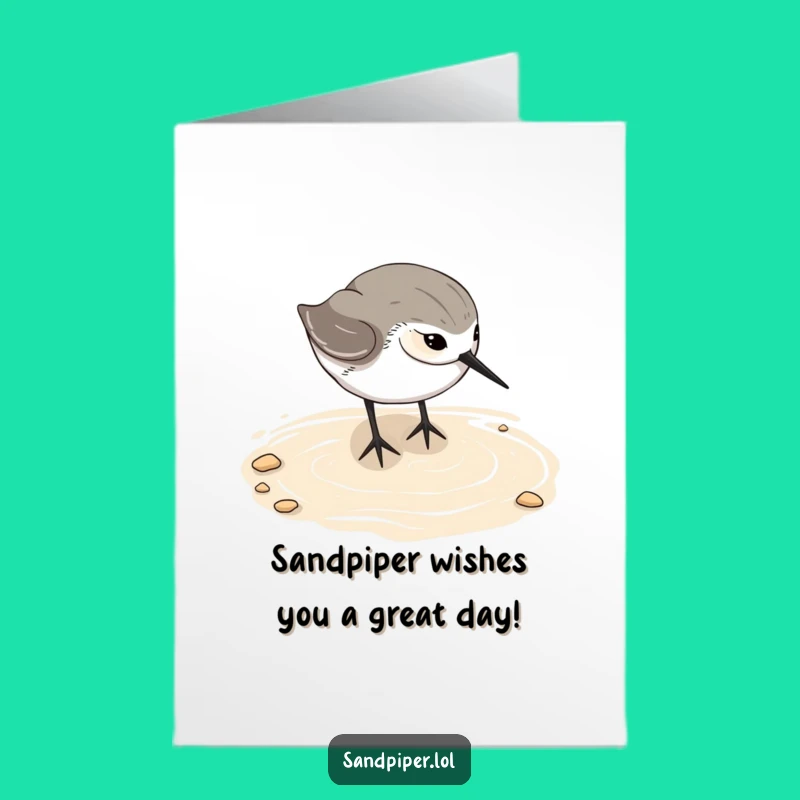 Funny Free Printable Sandpiper Birthday Card - Downloadable Art for a Hilarious Celebration