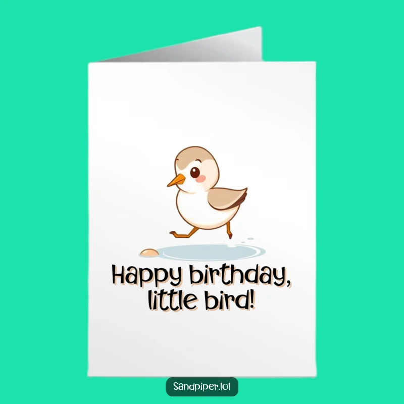Free Printable Birthday Card: Happy Sandpiper Runner!