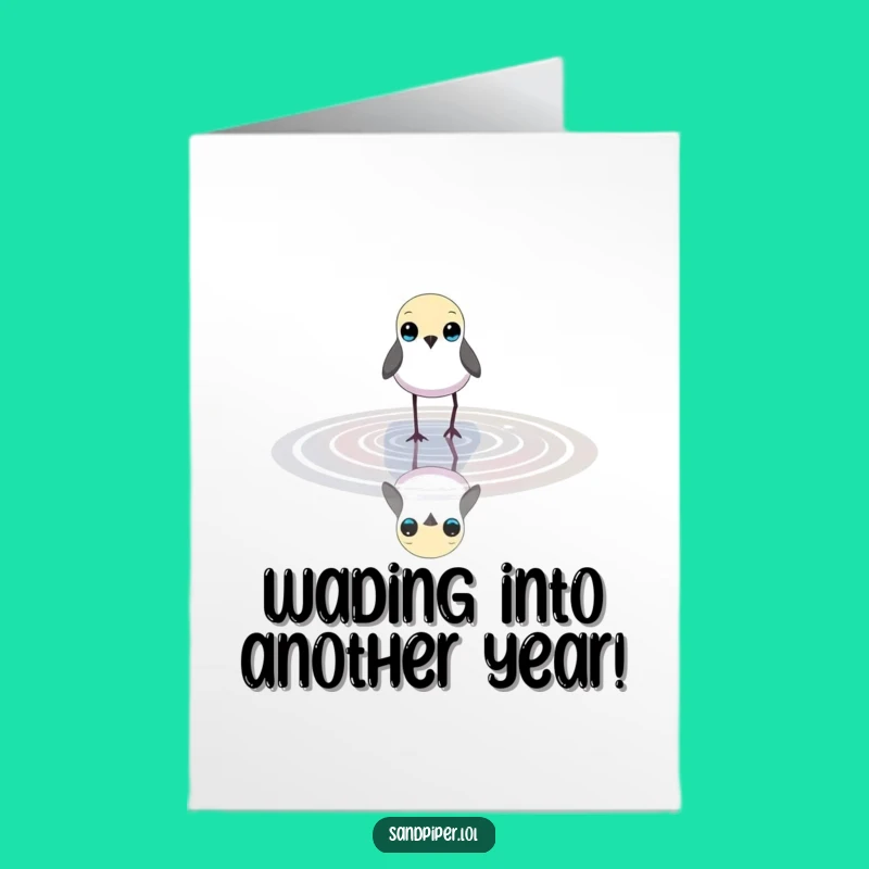 Free Printable Birthday Card: Bird Wading Bright Eyes Humor