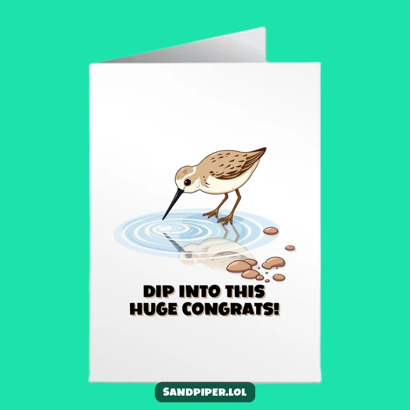 Free Printable Congrats Card: Sandpiper's Discovery, Sparkling Downloadable Gift