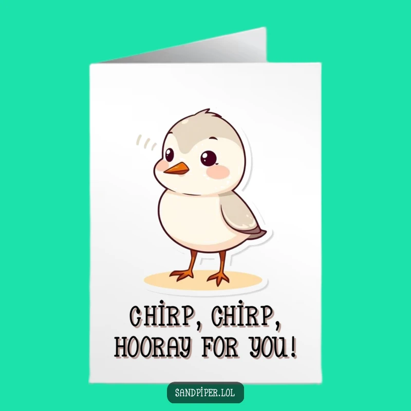 Free Printable Congrats Card: Sandpiper Chirp, Hilarious Downloadable Gift!