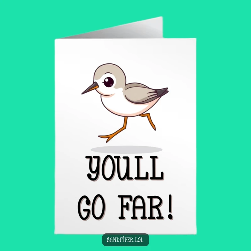 Sandpiper Congratulations Card: Free Printable Speedy Stride for Big Wins