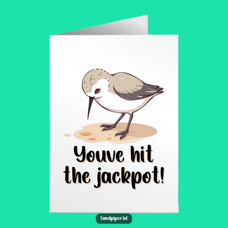 Sandpiper Pecking Card: Free Printable Curiosity for Celebratory Moments