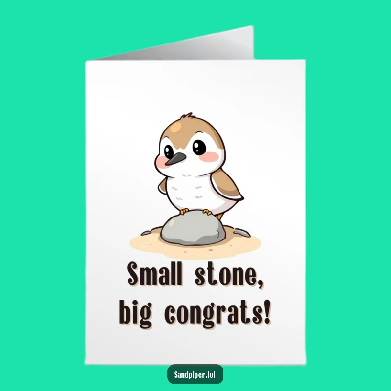 Free Printable Sandpiper Congratulations Card: Hiding Success Gag Gift