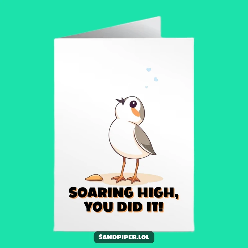Free Printable Congrats Card: Sandpiper's Wonder, Hilarious Downloadable Celebration Gift