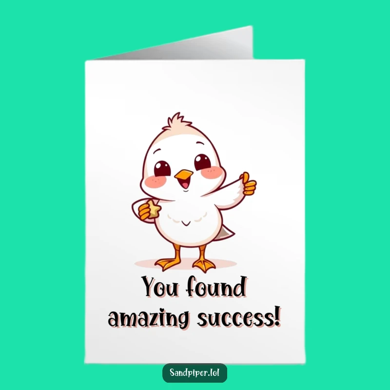 Free Printable Sandpiper Congratulations Card - Funny Downloadable Gift for Any Occasion