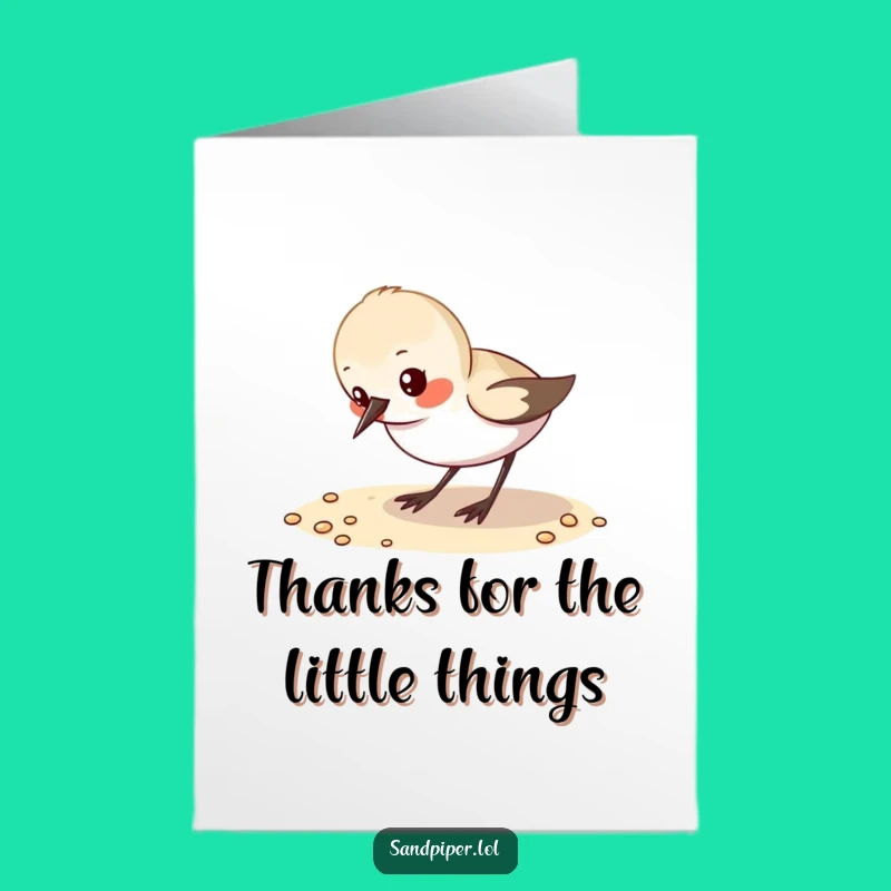 Free Printable Thank You Card: Busy Sandpiper, Heartfelt Downloadable Gift!