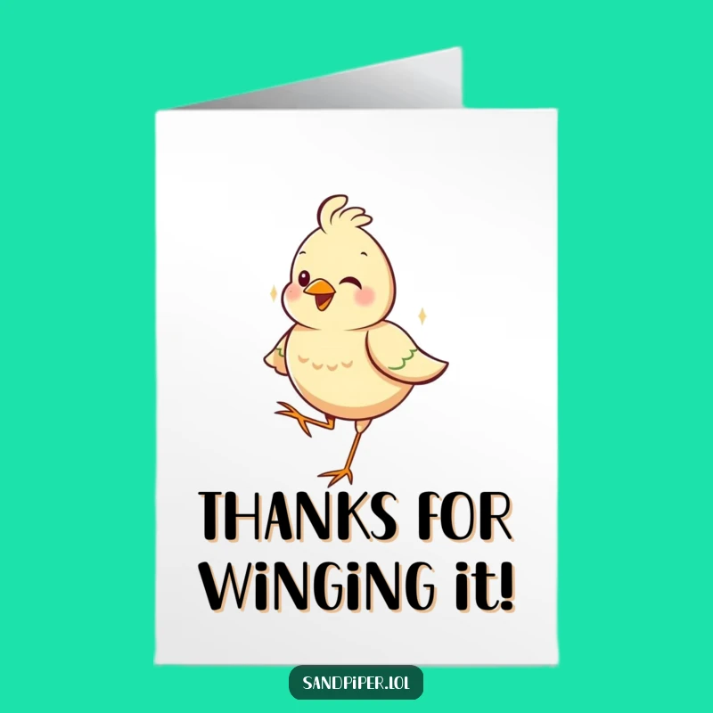 Free Printable Thank You Card - Content Bird Balancing Downloadable Gift