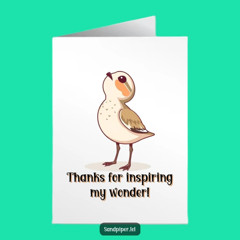 Free Printable Thank You Card: Sandpiper's Skyward Thanks, a Funny Downloadable Gift!