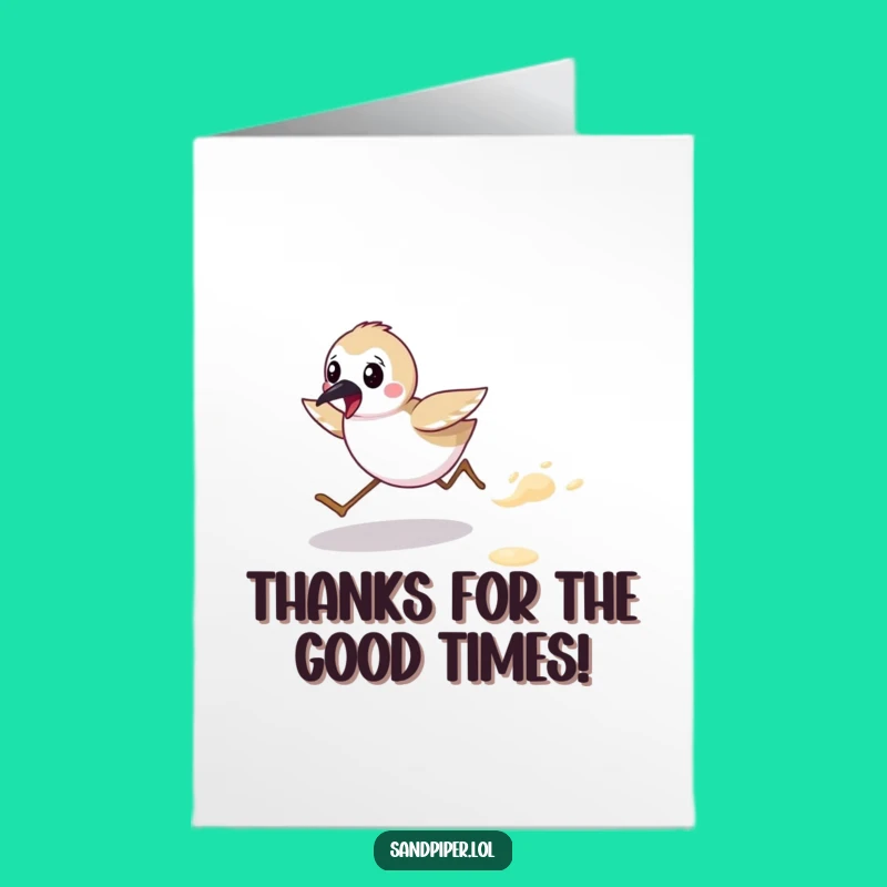 Free Printable Thank You Card: Sandpiper Beach Run Gratitude LOL