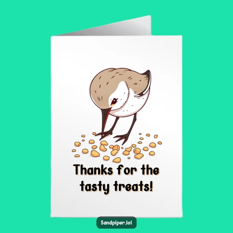 Free Printable Sandpiper Thank You Card: Coastal Downloadable Gratitude