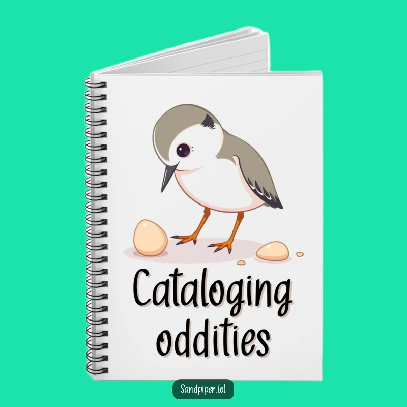 Funny Bird Notebook: Sandpiper Pecking Shell - Jot Down Observations