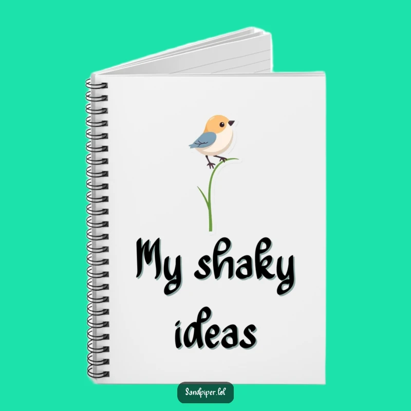 Funny Bird Grass Balancer Notebook - Jot Down Ideas with Precarious Flair