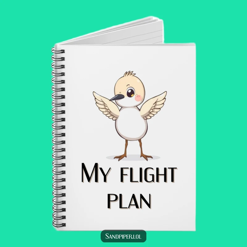 Funny Sandpiper Flight Notebook - Hilarious Bird Journal for Big Ideas!