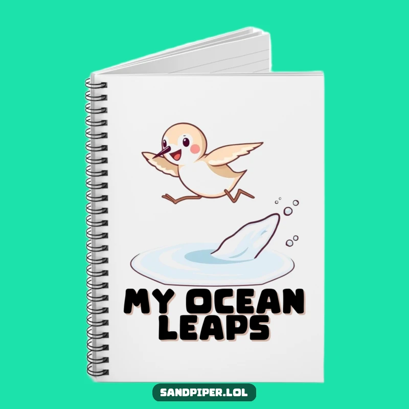 Funny Sandpiper Leap Notebook: Jot Down Notes with Joyful Energy!