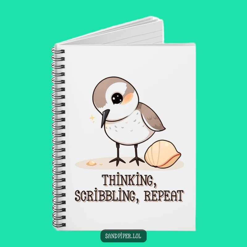 Funny Sandpiper Notebook: Curious Bird Journal, Perfect Gift for Thinkers