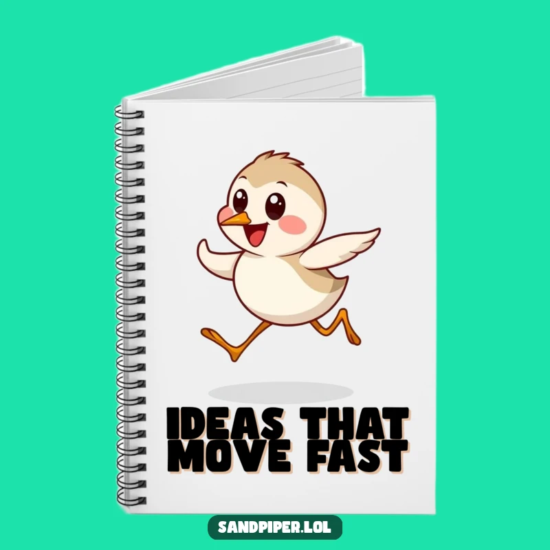 Funny Sandpiper Notebook: Cute Bird Dash Journal, Perfect Funny Gift for Writers & Bird Lovers