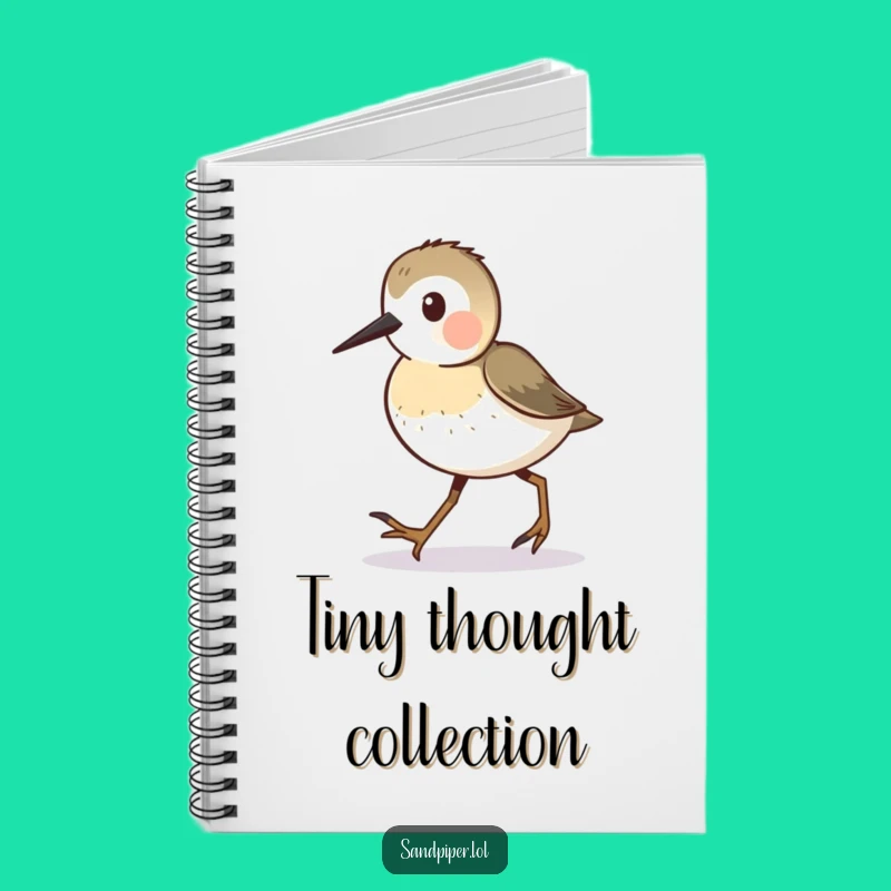 Funny Sandpiper Notebook: Tiny Steps Journal, Busy Bird Funny Gift