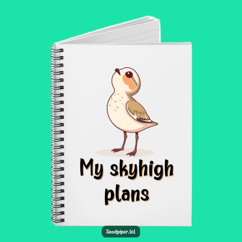 Funny Sandpiper Notebook - Wondrous Journal for Thoughts & Dreams