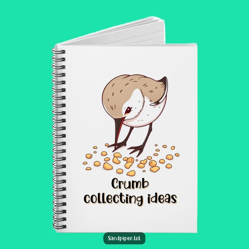 Funny Sandpiper Pecking Notebook - Journal for Coastal Ideas
