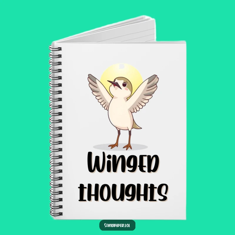 Funny Sandpiper Sunrise Notebook - Inspirational Bird Journal for Ideas