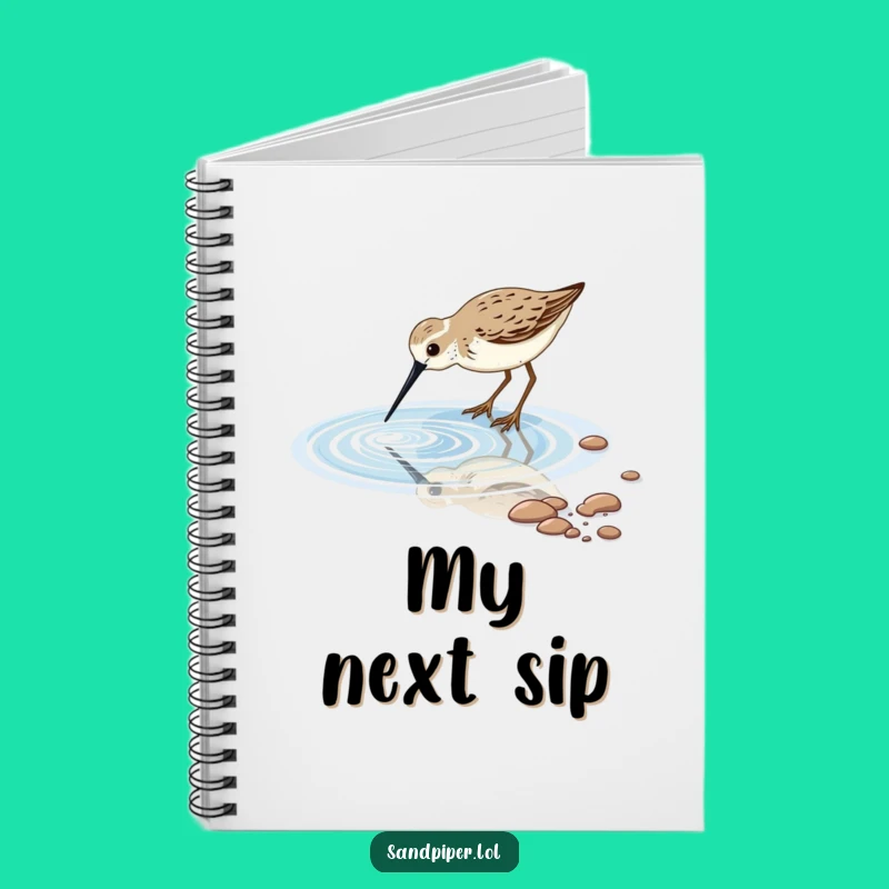 Funny Sandpiper Tidal Pool Notebook: Jot Down Peaceful Thoughts, a Great Funny Gift!