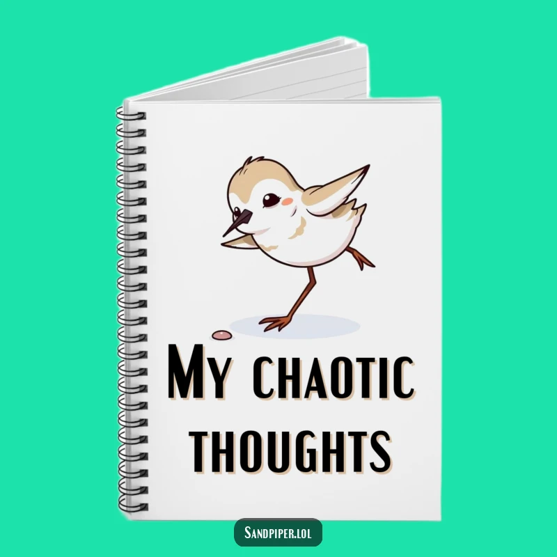 Funny Sandpiper Tripping Notebook: Clumsy Bird Journal, Hilarious Stationery