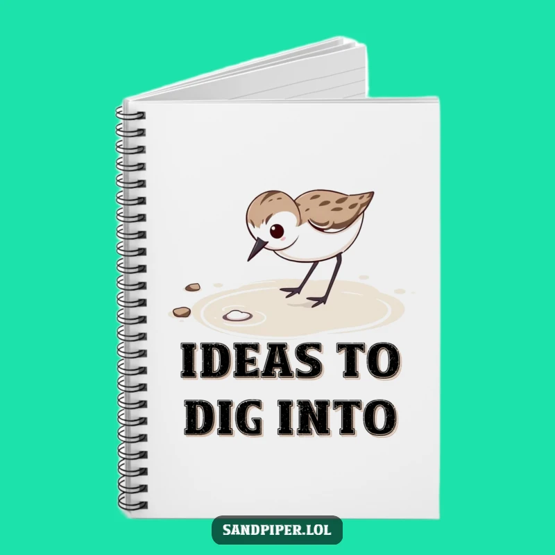 Funny Sandpiper Focus Notebook: Determined Bird Journal Gift