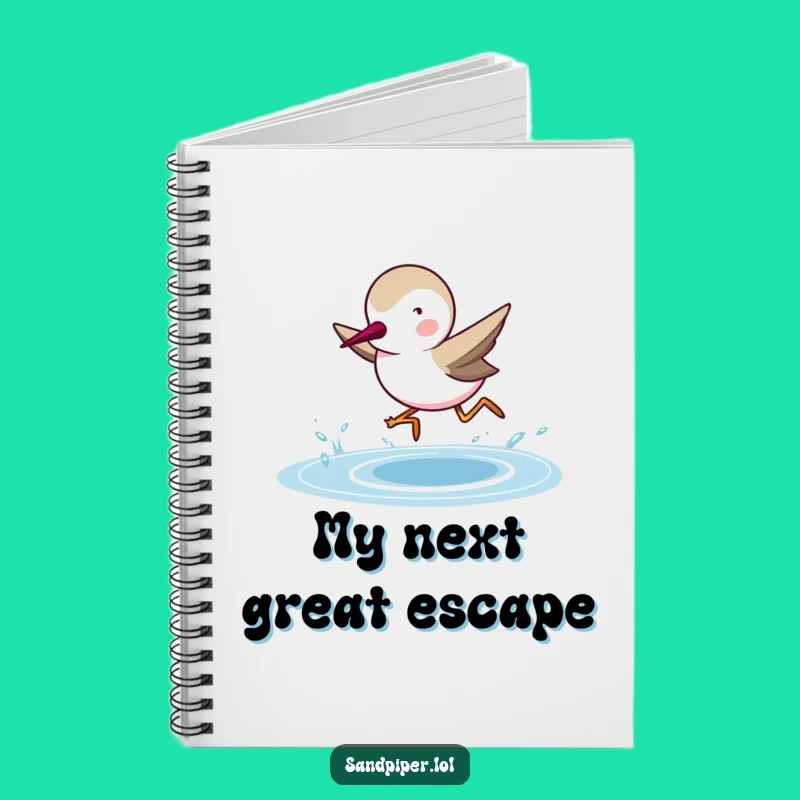Funny Sandpiper Action Notebook: Hilarious Bird Journal for Ideas