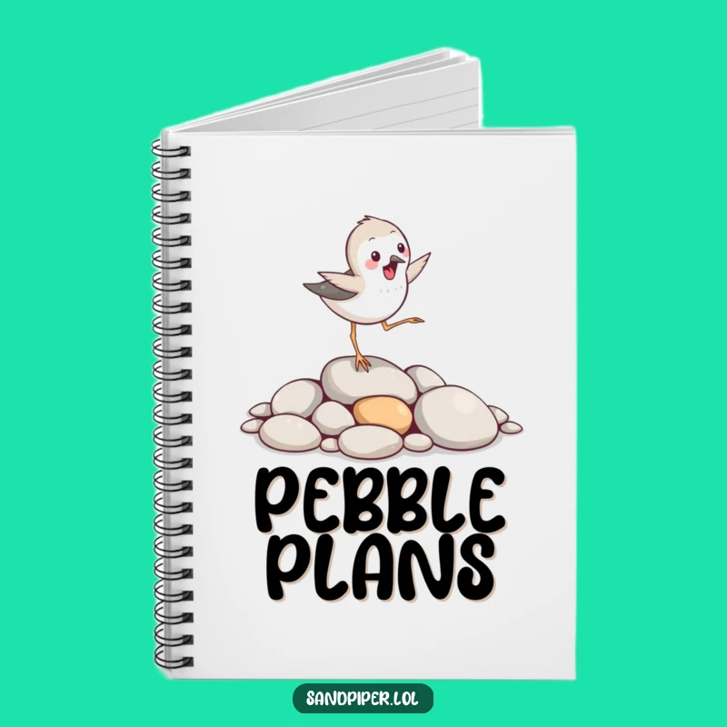 Funny Sandpiper Pebble Hopper Notebook - Inspiring Bird Journal for Notes