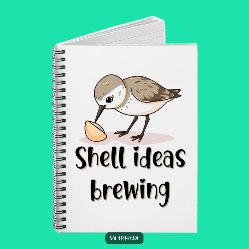 Funny Sandpiper Curiosity Notebook - Journal Bird Gift