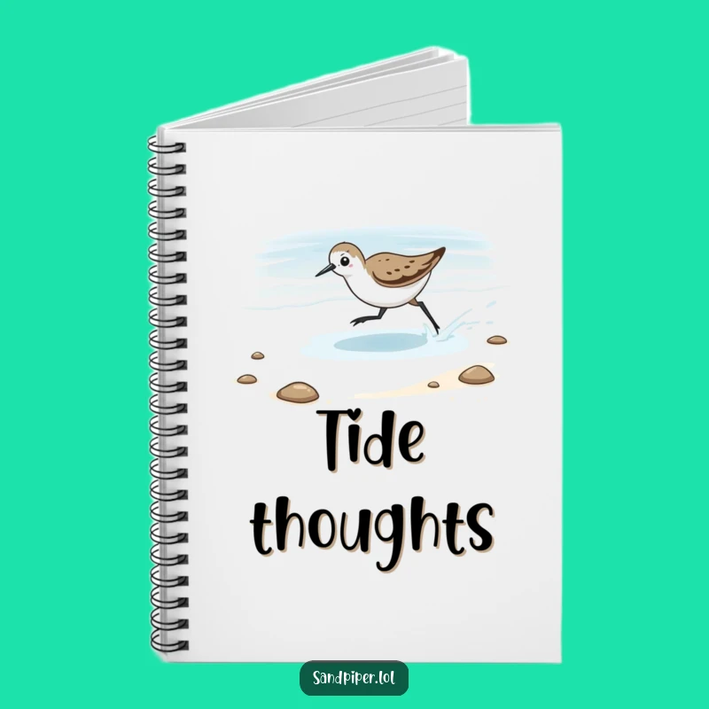 Funny Chasing Tide Sandpiper Notebook - Journal for Playful Ideas