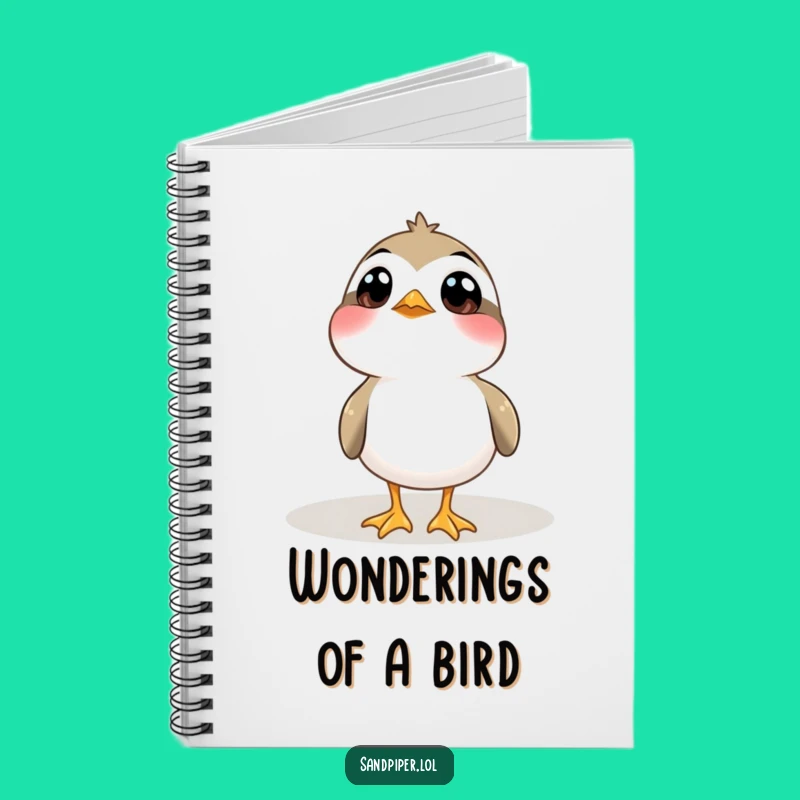 Funny Curious Sandpiper Notebook: Bird Journal, Perfect Funny Gift for Writers